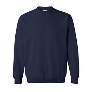 Gildan Dry  Blend Crewneck Sweatshirt S Navy Blue Cotton For Men